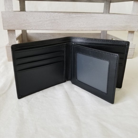 NWT! ANDOILT Black Leather Bifold Slim Wallet w/RFID Blocking and Storage Pouch - Picture 11 of 11